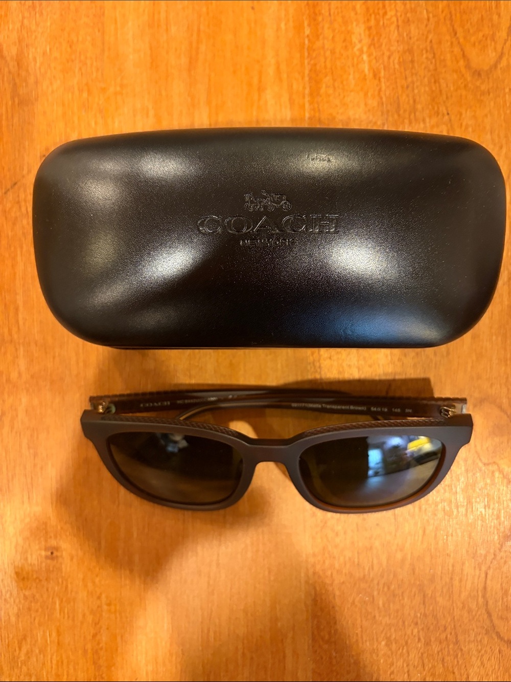 Coach C Hardware Textured Temple Square men’s Sunglasses, BRAND NEW, NWT,